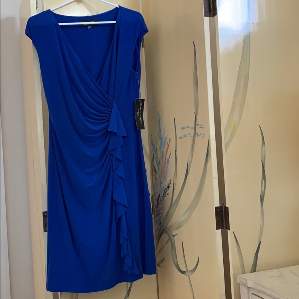 Evan-Picone Black Label Sapphire Blue Dress